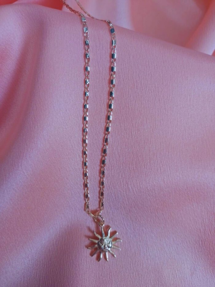 Colar Sol Banhado a Ouro 18K - Imagem 2
