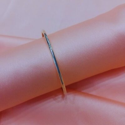 Bracelete Liso Banhado a Ouro 18K