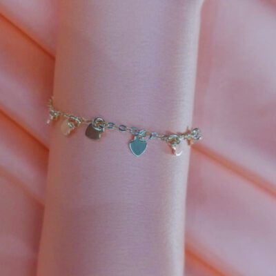 Pulseira de Corações Banhada a Ouro 18k