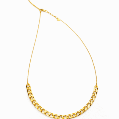 Colar Corrente Médio Banhado a Ouro 18K