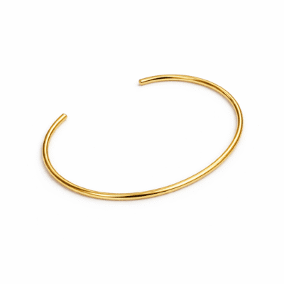 Bracelete Liso Banhado a Ouro 18K