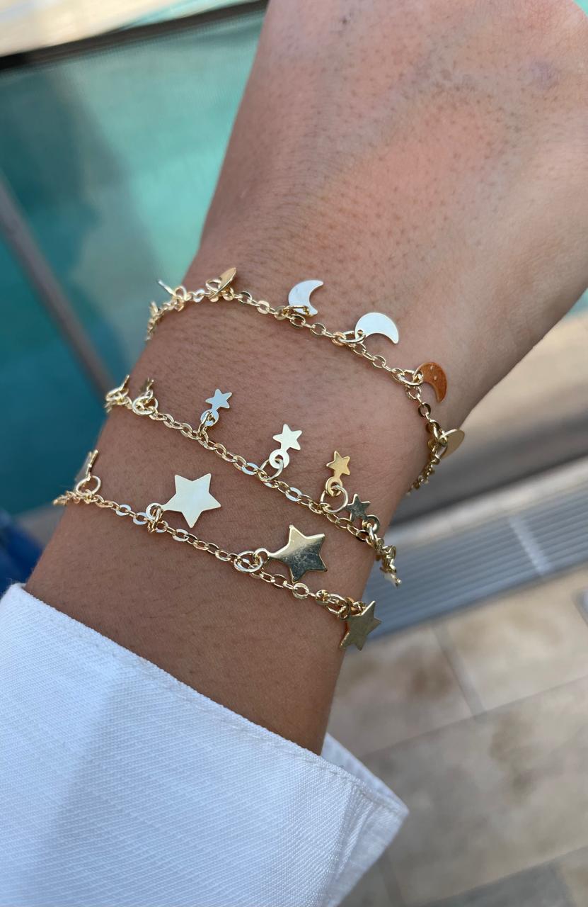 Pulseira de Lua Banhada a Ouro 18k - Imagem 2