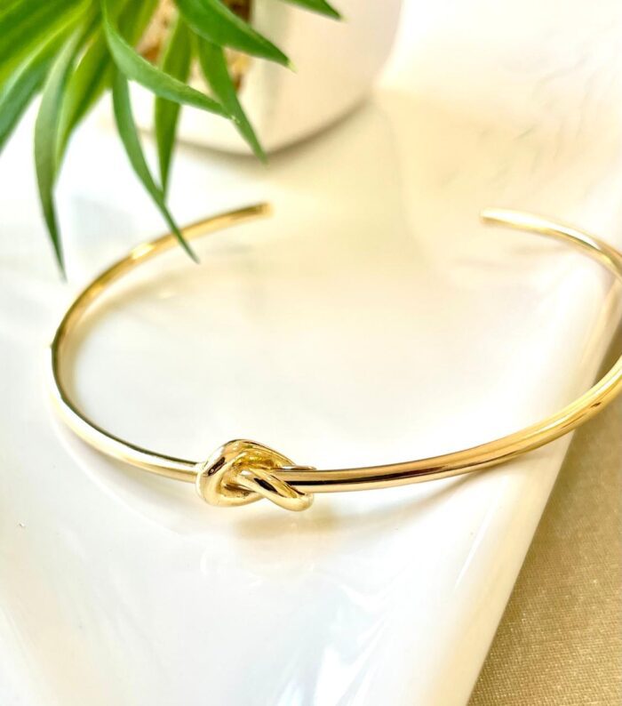 Bracelete Nó Banhado a Ouro 18K - Imagem 2