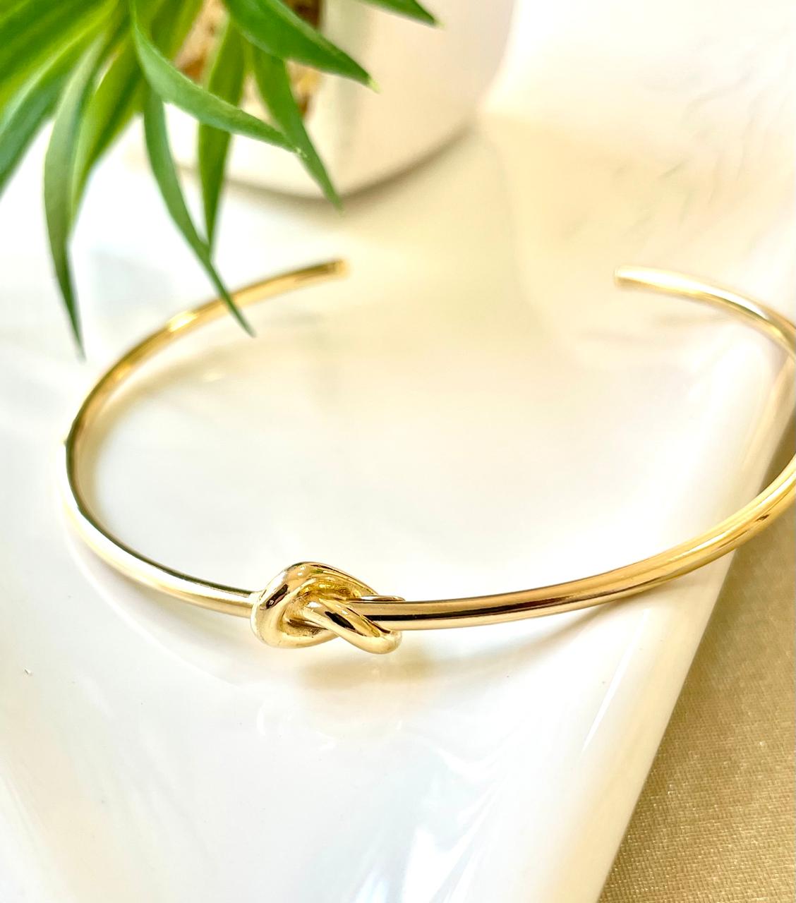Bracelete Nó Banhado a Ouro 18K - Imagem 2