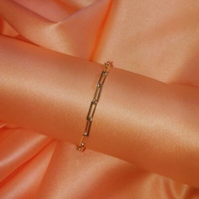Pulseira Elo Cartier Adamantado Banhada a Ouro 18K
