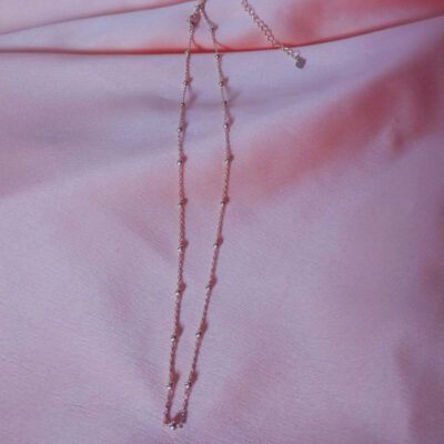 Colar Corrente com Bolinhas Banhado a Ouro 18K