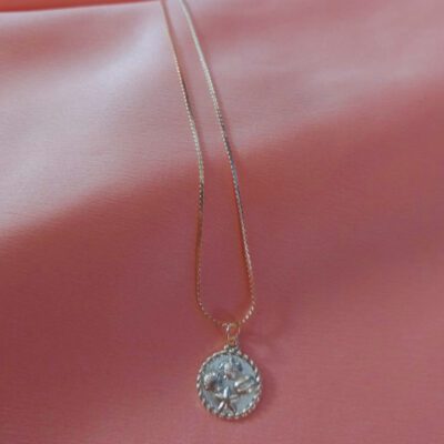 Colar Pingente Praia Banhado a Ouro 18K