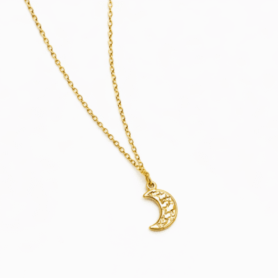 Colar Lua Banhado A Ouro 18k