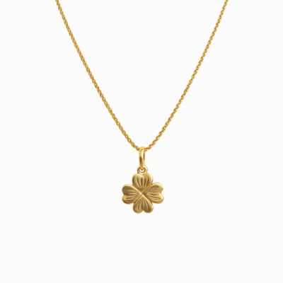 Colar com Pingente de Trevo Banhado A Ouro 18K