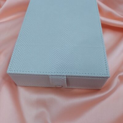 Porta-Joias em Corino Bege com Espelho – Tamanho G