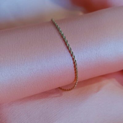 Pulseira Fina Baiano Banhada a Ouro 18K