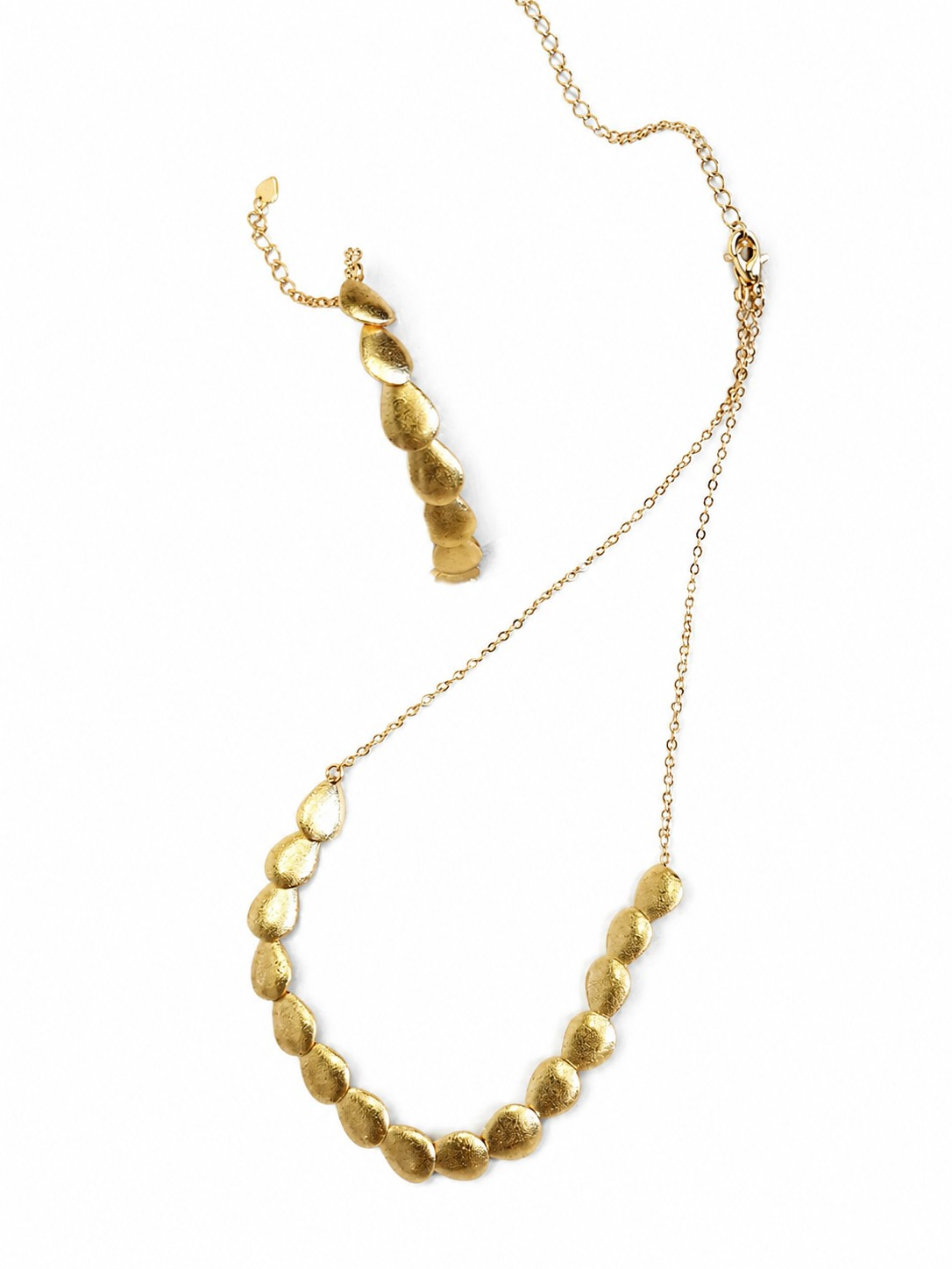 Conjunto Choker e Pulseira com Elos Ovais Banhados a Ouro 18K