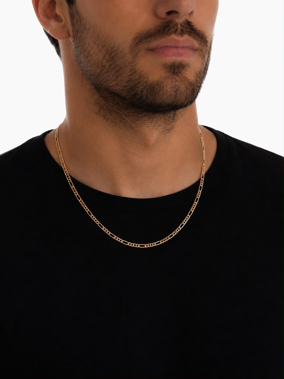 Colar Corrente Fígaro 3x1 Banhado a Ouro 18K