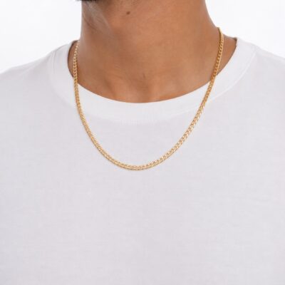 Colar Elo Grumet Banhado a Ouro 18K