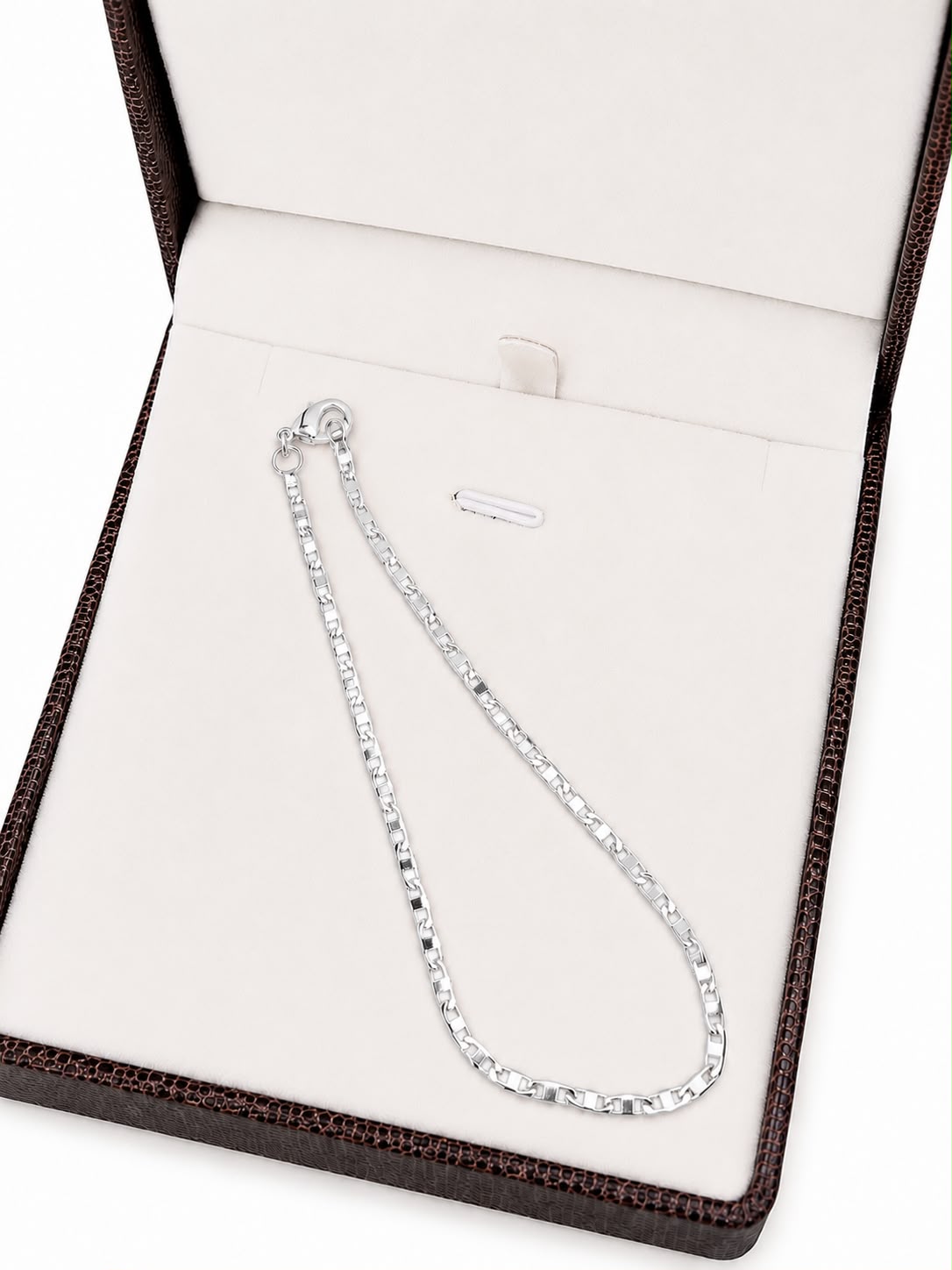 Pulseira Piastrine Banhado a Ródio Branco - Imagem 2