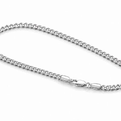 Pulseira Elo Grumet Banhado a Ródio Branco