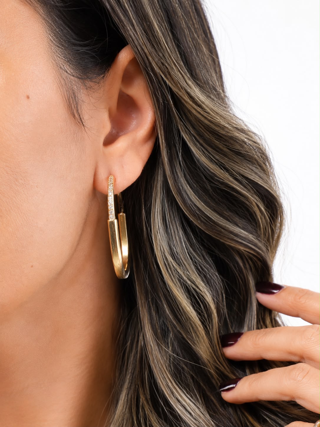 Brinco Argola de Clique Banhado a Ouro 18k - Imagem 2