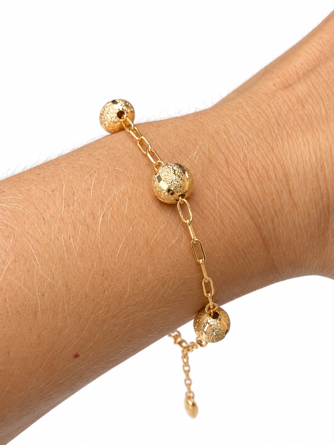 Pulseira de Bolinhas Banhada a Ouro 18K - Imagem 3