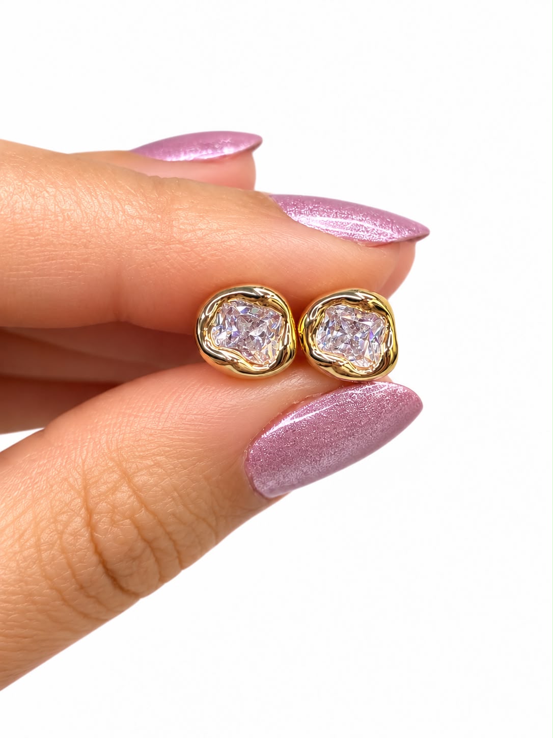 Brinco kristal Banhado a Ouro 18K - Imagem 2