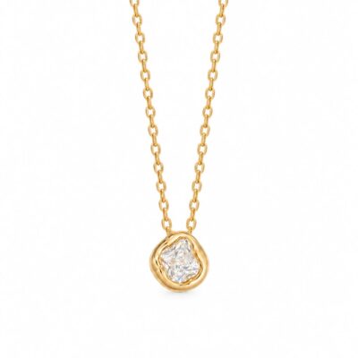 Colar kristal Banhado a Ouro 18K