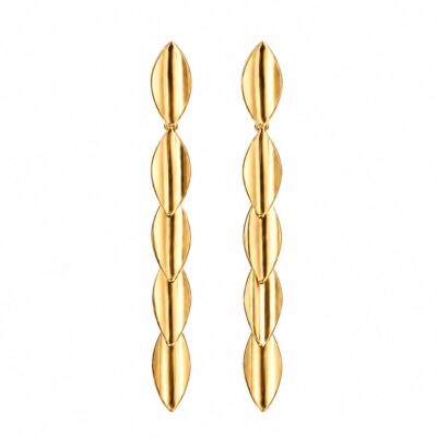 Brinco Folhas Banhado a Ouro 18k